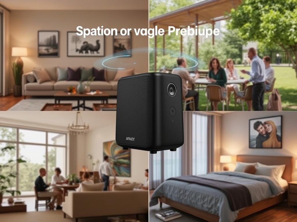 Anker Soundcore Motion X600 spatial audio speaker shown in different environments, part of best gadgets 2025 lineup
