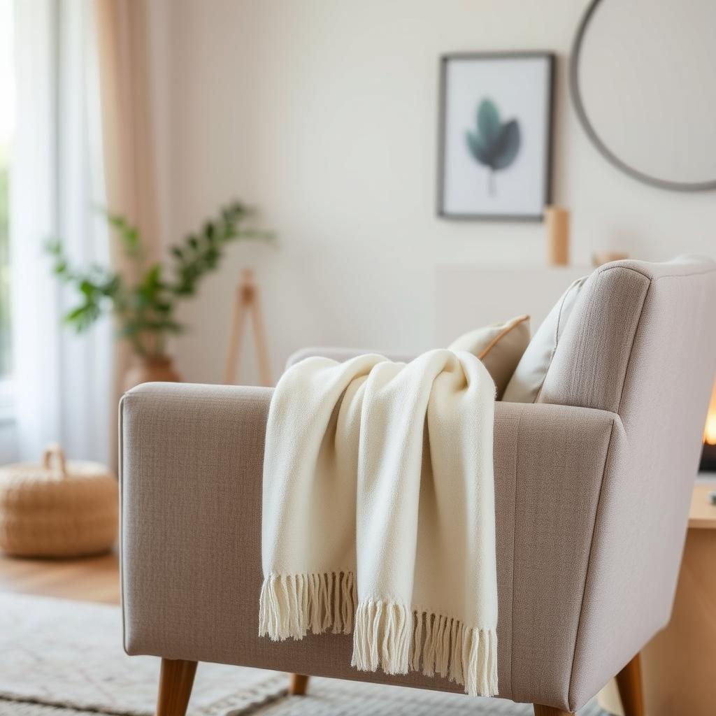Cozy throw blanket for zen home comfort
