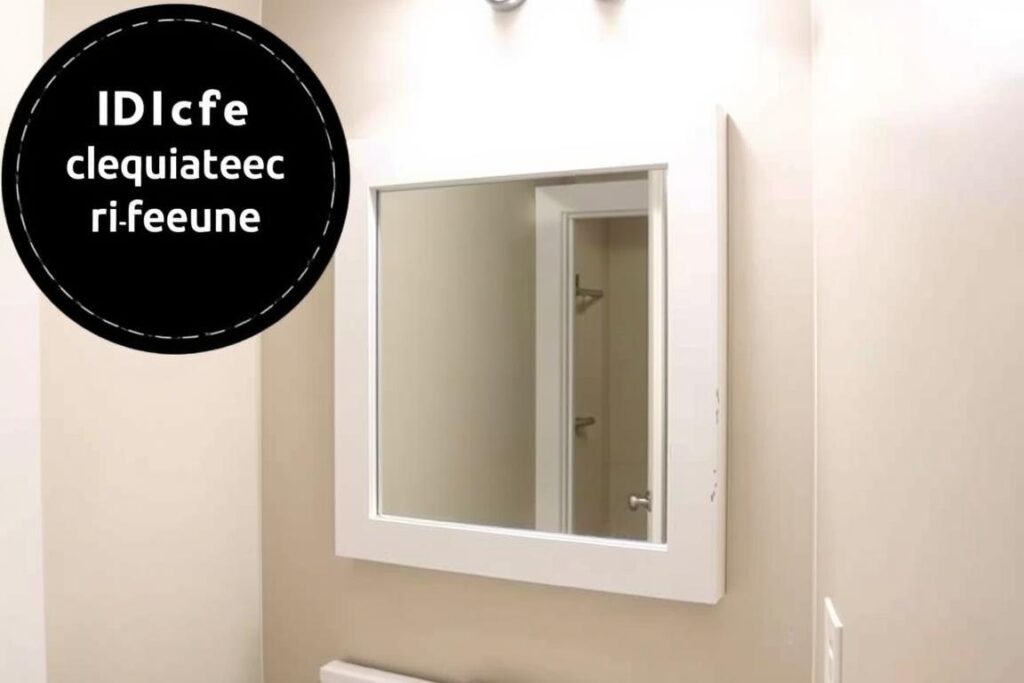 DIY frame added to plain bathroom mirror