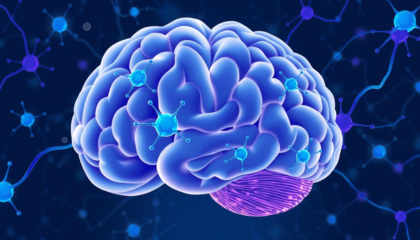Illustration of neuroplasticity showing neural connections forming in the brain for holistic brain health