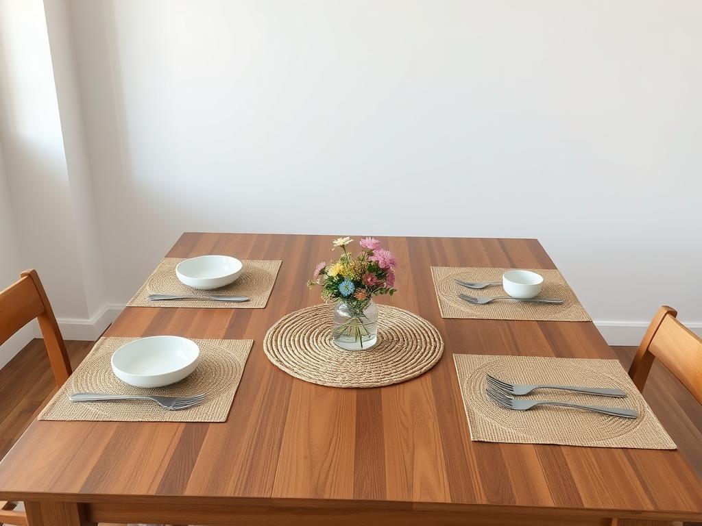 Mindful dining setup in a zen home kitchen