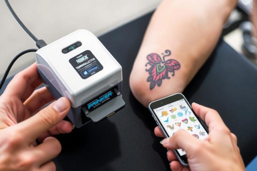 Prinker S Digital Tattoo Printer being used to create temporary body art, part of best gadgets 2025 collection