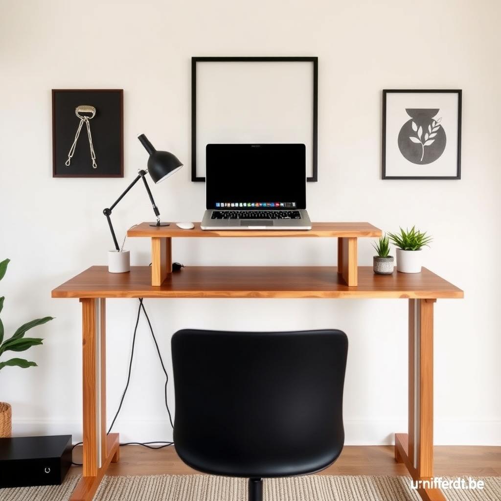Standing desk converter for zen home office flexibility