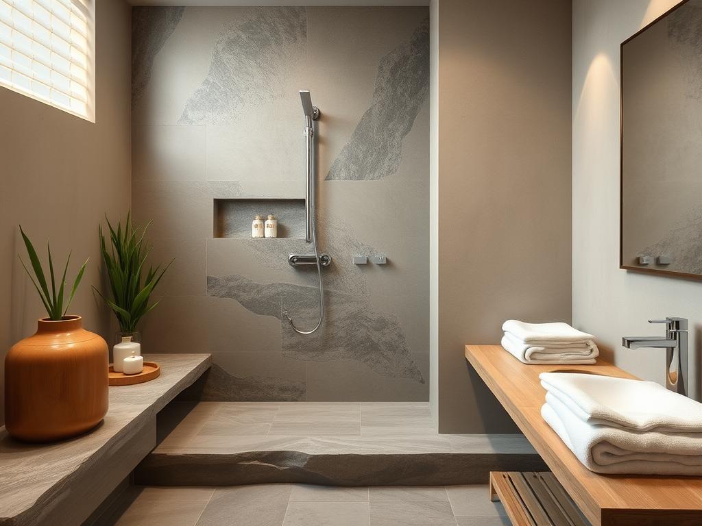 Zen home bathroom with spa-like elements