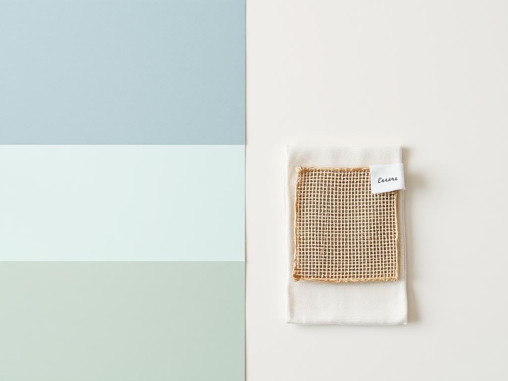 Zen home bedroom color palette with soft blues and neutrals