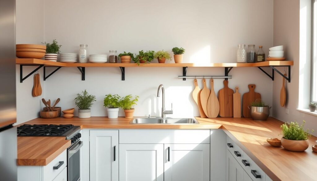 Zen home kitchen with minimalist design and natural elements