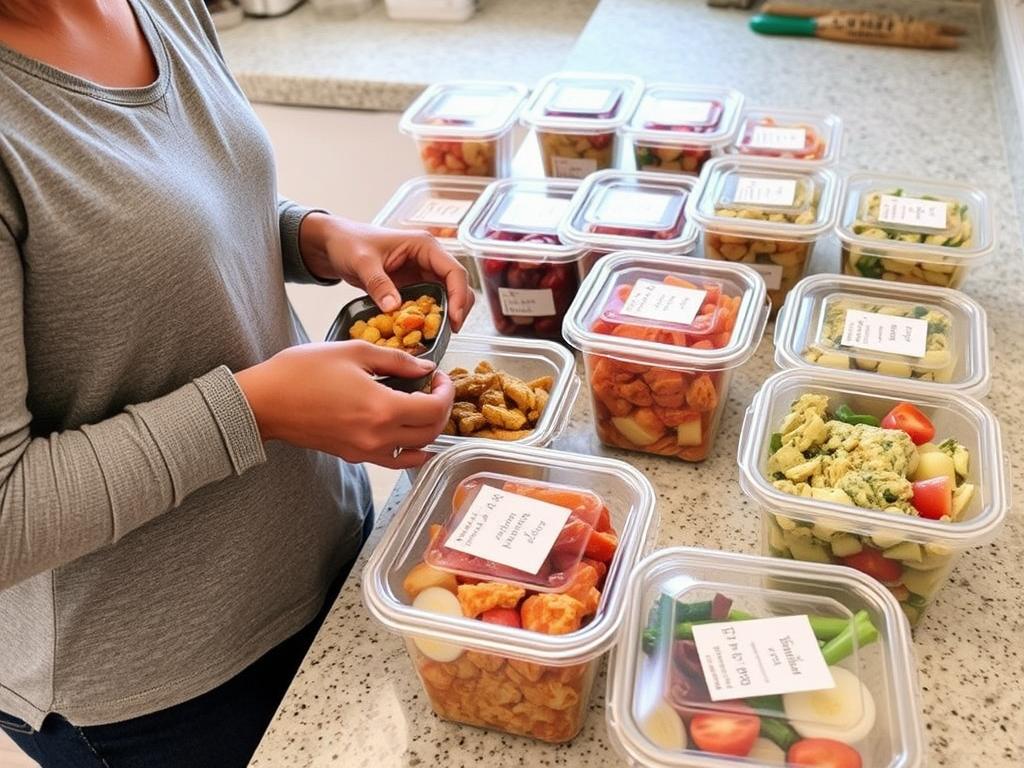 Person packaging homemade meals to share with neighbors or community members in need