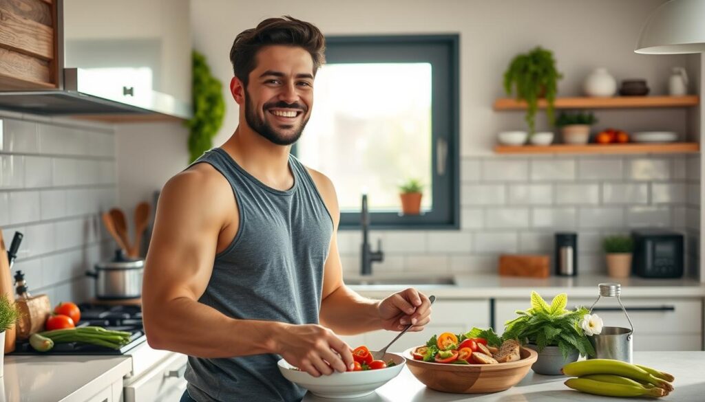 Happy, healthy person enjoying ketogenic lifestyle with energy and vitality