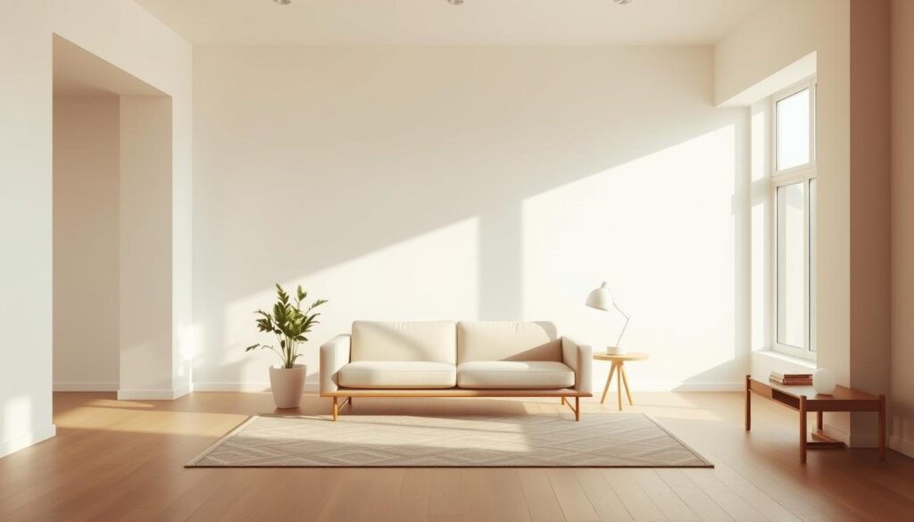 A serene, minimalist lifestyle unfolds within a modern, open-concept space. Soft, natural light filters through large windows, casting a warm glow upon a sparse, uncluttered layout. A single, minimalist sofa commands the center, its clean lines and neutral tones embodying the essence of intentional living. Surrounding it, a few carefully selected decor pieces - a potted plant, a geometric-patterned rug, and a wooden side table - create a sense of balance and harmony. The overall atmosphere exudes a tranquil, meditative quality, inviting the viewer to pause, reflect, and embrace the power of simplicity. A serene, minimalist lifestyle unfolds within a modern, open-concept space. Soft, natural light filters through large windows, casting a warm glow upon a sparse, uncluttered layout. A single, minimalist sofa commands the center, its clean lines and neutral tones embodying the essence of intentional living. Surrounding it, a few carefully selected decor pieces - a potted plant, a geometric-patterned rug, and a wooden side table - create a sense of balance and harmony. The overall atmosphere exudes a tranquil, meditative quality, inviting the viewer to pause, reflect, and embrace the power of simplicity.
